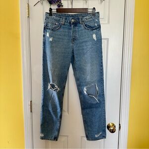 H&M women’s Distressed Blue Jeans